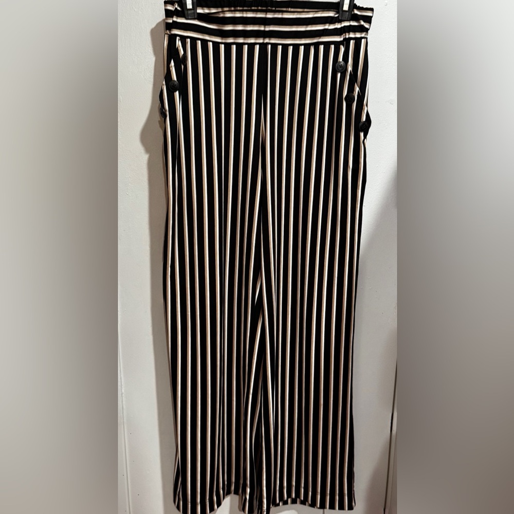 Robert Louis Striped Palazzo Pants EUC
